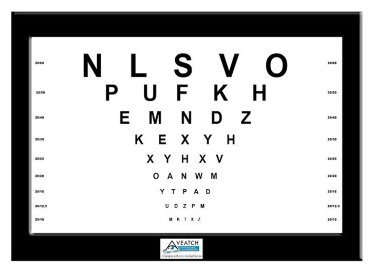 Tumbling E Eye Chart - Precision Vision